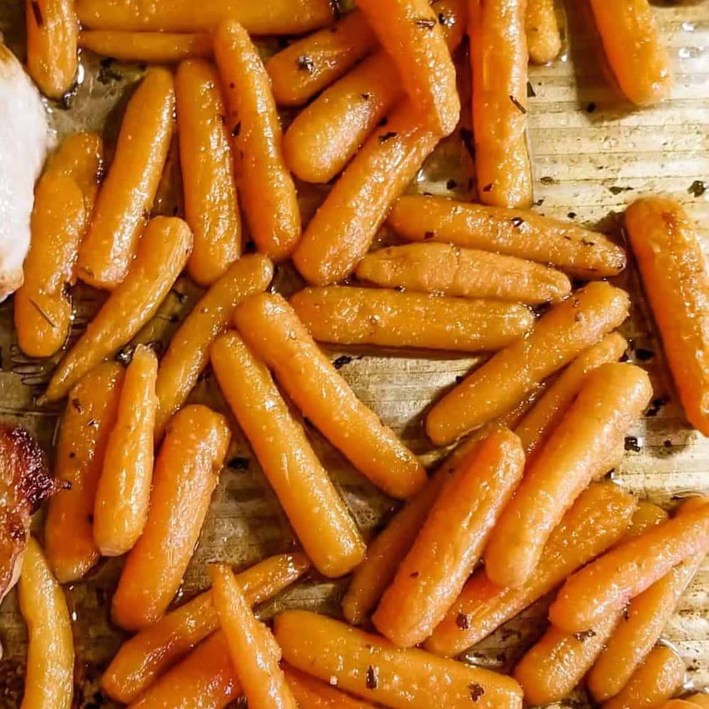 With a hint of honey and a dash of spices, these honey-roasted carrots make the perfect flavorful side dish.