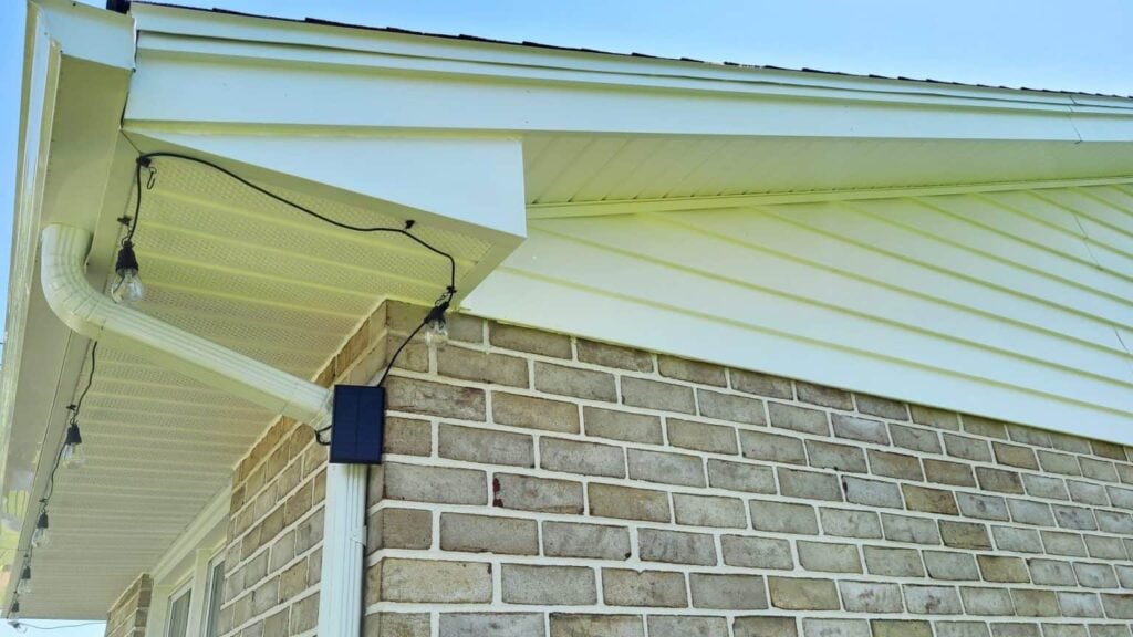 The Best Hack to Hang Outdoor String Lights From a Gutter Ahna Fulmer